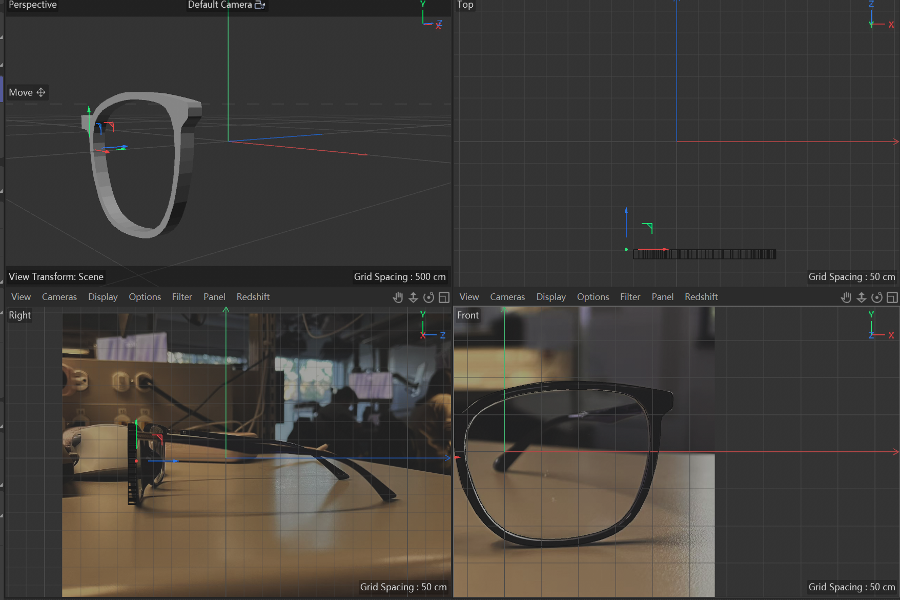 This shows the model after adjusting the thickness.